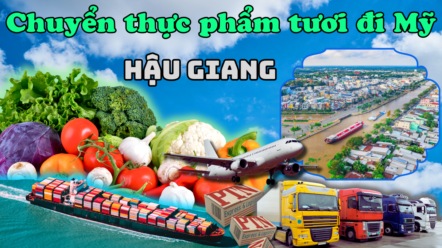 Chuyển thực phẩm tươi đi Mỹ tại Hậu Giang
